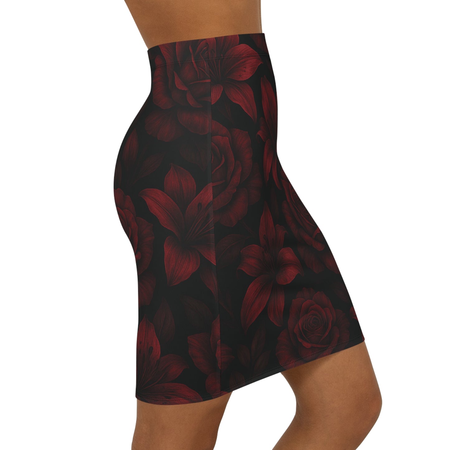 Mid-Waist Pencil Skirt - Curve Embrace Skirt
