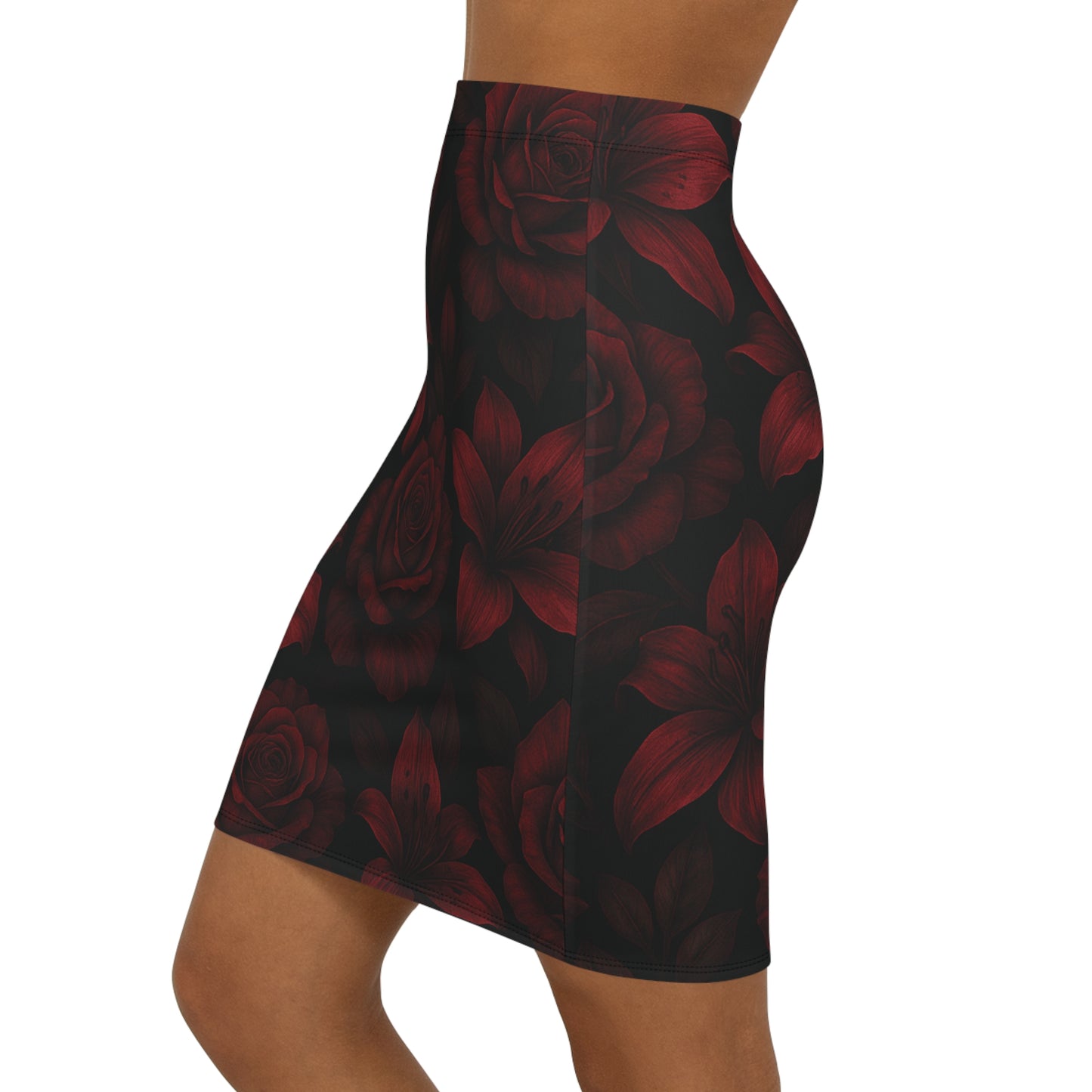 Mid-Waist Pencil Skirt - Curve Embrace Skirt