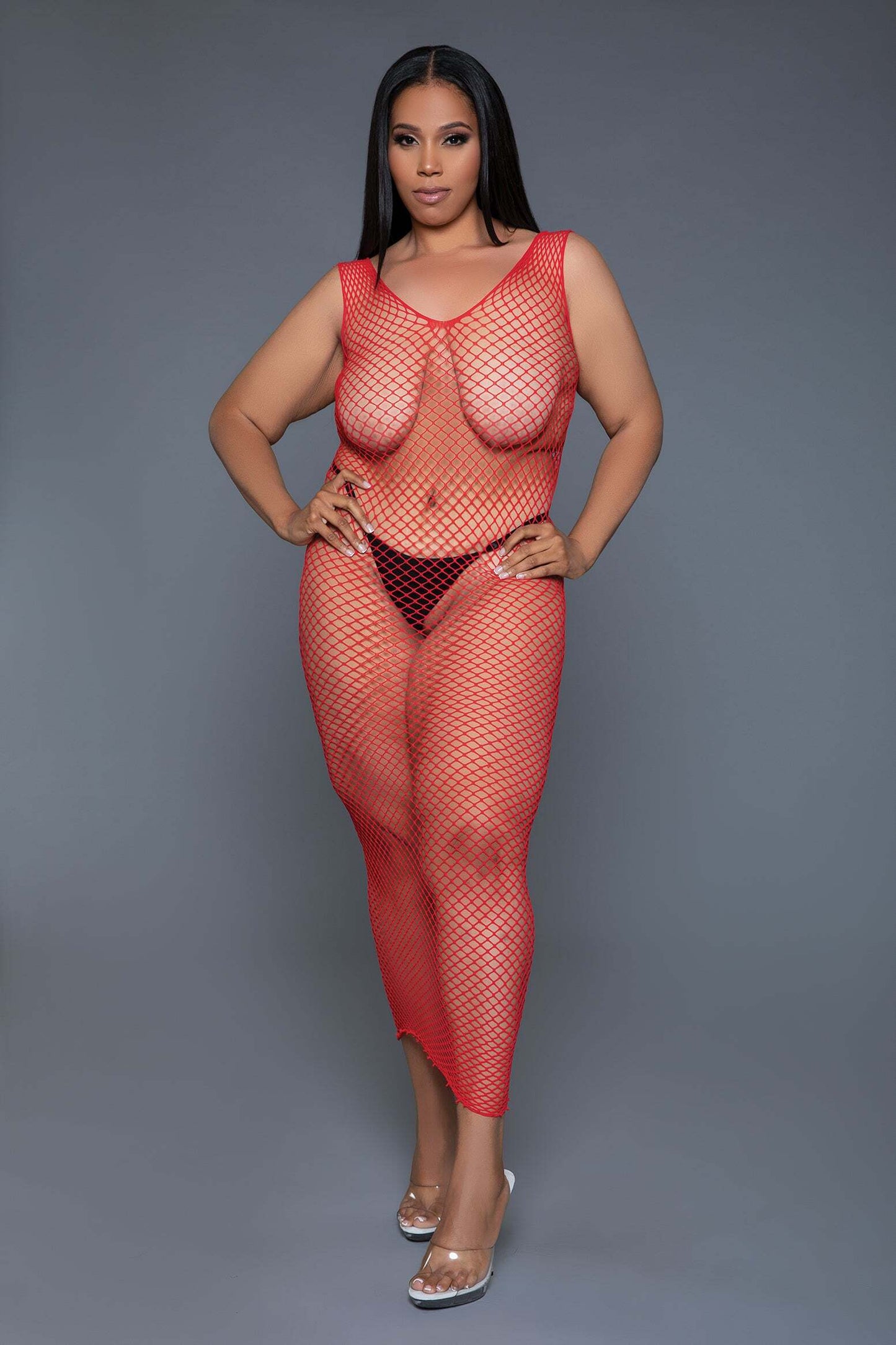 Unleash Me Fishnet Midi Dress