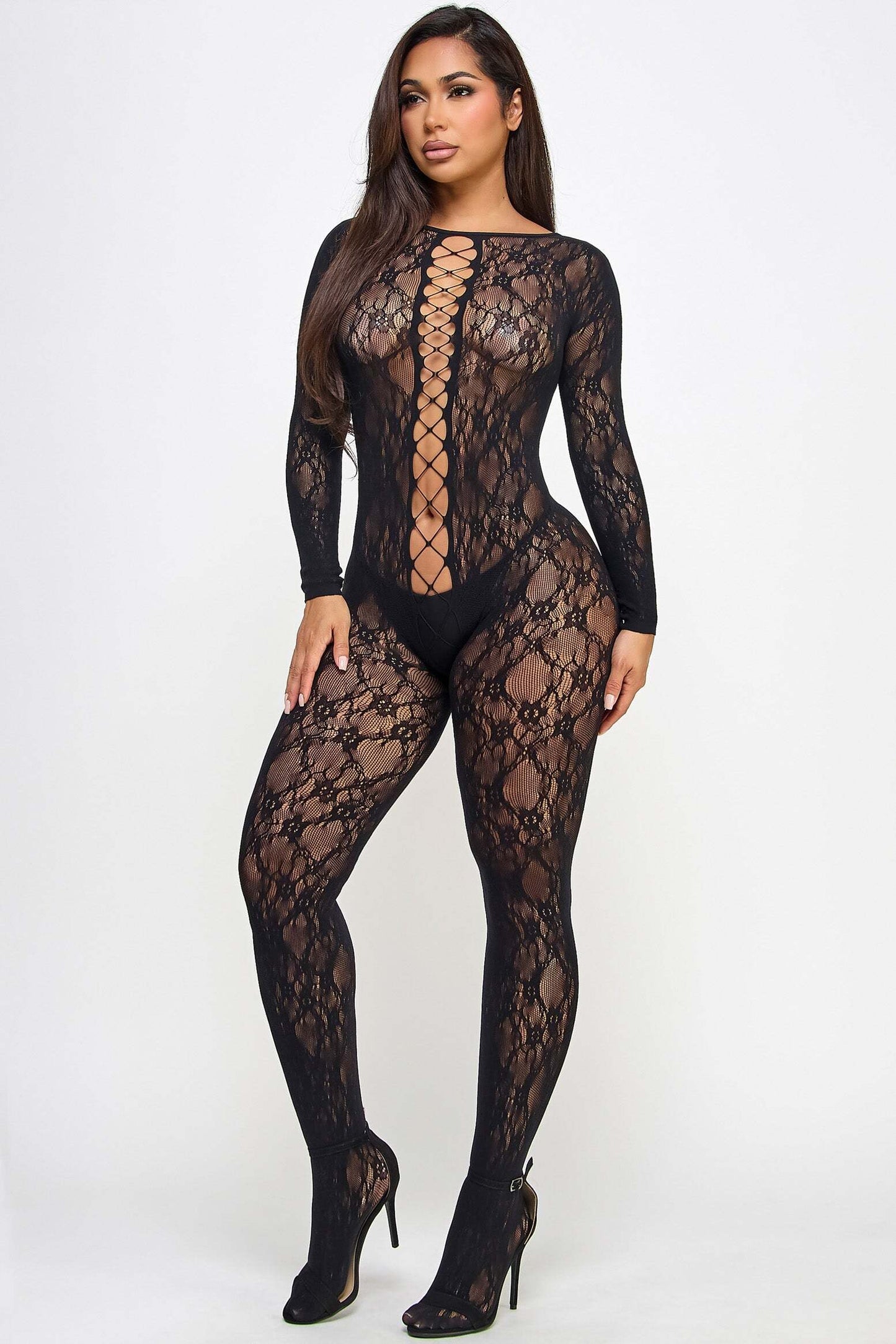 Kiara Lace-Up Bodystocking